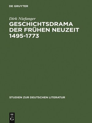 cover image of Geschichtsdrama der Frühen Neuzeit 1495-1773